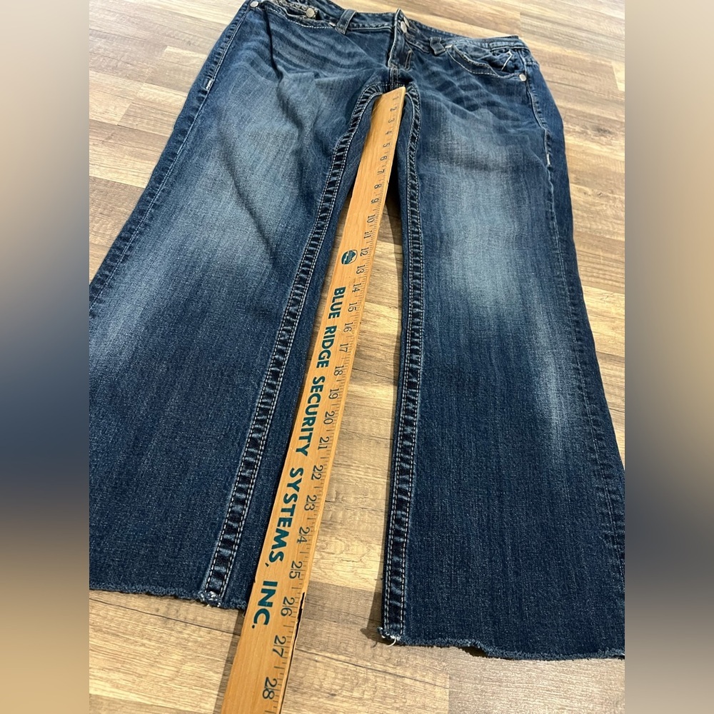Vigoss The Dallas Slim Boot Woman’s Dark Wash Sturdy Western Bling Jeans 16 - Picture 7 of 16